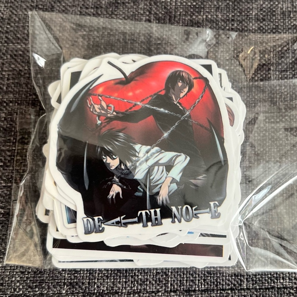 Death Note Anime Sticker Pack - Black & Red